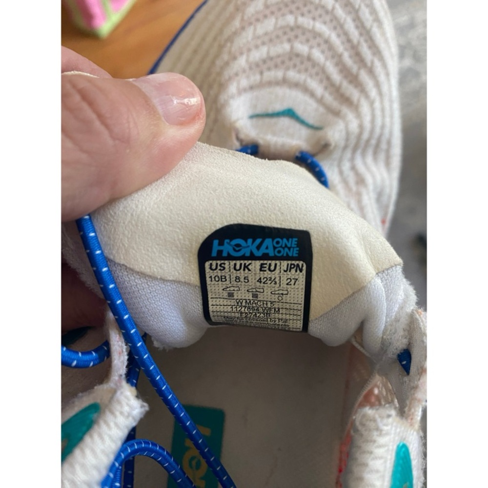 Hoka White and Blue Running Shoes - Picture 7 of 7